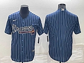 Braves Blank Blue Nike Throwback Cool Base Jersey,baseball caps,new era cap wholesale,wholesale hats